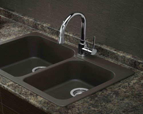 Stainless Steel Faucet − For Black Transitional Sinks